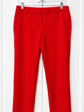 Adrienne Vittadini Red Dress Pants Holiday Christmas Trousers Size 6
